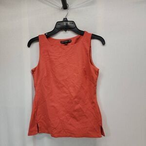 Banana Republic Mad Men Size XS Burnt Sienna Orange Sleeveless Stretch Blouse Ba